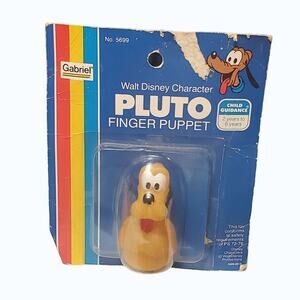 Vintage 1980 Gabriel Walt Disney Pluto Finger Puppet #5699 NOS